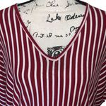 cha cha vente  red white striped batwing casual top‎ Photo 4
