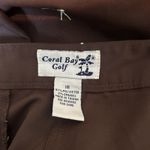 Coral Bay Size 18 Golf Brown Bermuda Shorts Embroidered Golf Club Print Pockets Photo 5