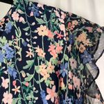 Tommy Hilfiger Dress Womens 20W Floral Flutter Sleeve Navy Blue Plus Size Photo 2