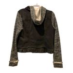 Mudd  Sweater Sleeve Hoodie Jean Jacket Black & Heather‎ Gray Juniors Size Medium Photo 2