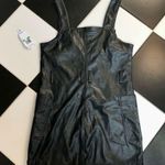 Tinseltown NWT Faux Leather Skirtalls Dress Black Wet Look Overalls Jumper Retro Photo 7