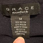 Grace Black & White Stripes Long Sleeves Perfect Fit Sweater SZ M In Good Cond Size M Photo 7