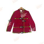 De Mura Red Velvet Classic Holiday Blazer Jacket Size 18 (Large) Single Breasted Photo 9