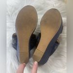 Jack Rogers  Margaux Suede Studded Wedge Sandals Denim Navy Blue size 8 shoes Photo 7