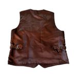 Marsh Landing VTG 90s  Womens Brown Suede Leather Western‎ Button Front Vest Photo 2