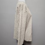 Ruby Rd  cream metallic jacquard sweatshirt size xlp Photo 2