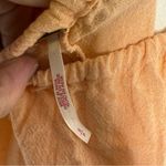 Free People  Coral Peach 100% Cotton Gauze Tie Strap Wide Leg Jumpsuit - S/P Photo 8