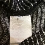 Fabletics Black Striped Mock Neck Long Sleeve Activewear Crop Sweater Top Size M Photo 2