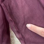 Joie Imperfect  long sleeved smocked top sheer overlay/sleeves deep wine large Photo 4