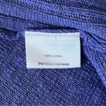 Eileen Fisher Linen Purple Lightweight Knit Open Front Cardigan Size M Photo 5