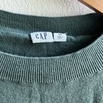 Gap  hunter green with striped 100% cotton sweater Photo 1