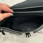 Coach Leather Nylon Messenger Bag Shoulder Strap Crossbody Black Photo 6