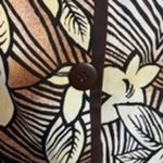 Harvé Benard Harve Benard Womens Blazer Jacket Button Closure Lined Floral Brown Cream Size 8 Photo 3