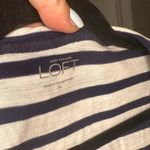 Loft  Navy Blue and White Striped‎ Shirt Photo 2