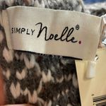 Simply Noelle  Chunky Knit Scarf with Buttons Gray and White Photo 3