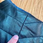 French Connection Black Quilted Leather Moto Jacket Womens Medium Photo 12