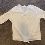 Unwritten  White Eyelet Top Size L Ties at Bottom Photo 2