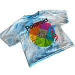 Polaroid Blue and White Tie Dye T-Shirt with Japanese Writing π₯ Photo 0