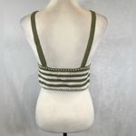 Streetwear Society  olive green and white crotcheted knit crop top size XL Photo 3