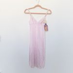 VTG 70s JCPenney Womens Slip Dress Size XS Pink Sheer Lace Coquette Photo 1