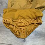Madewell  High Rise Lined Running Shorts Brown Mustard Size‎ Small Photo 4