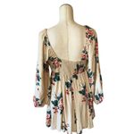 Free People NWOT   Francesca Floral Print Long Sleeve Minidress WARM IVORY COMBO Photo 5