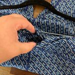 J. McLaughlin  Lottie Leggings Medium NWT $1285 Blue Chevron Geo Stretch Catalina Photo 2