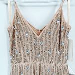 Mac Duggal  93566 Peach Embellished V-Neck Sleeveless Column Gown Size 2 NWT Photo 3
