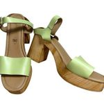 Seychelles  Aloe Green Manila Wooden Heeled Sandals Women’s 9.5 Photo 0