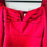 Princess Polly  Della Long Sleeve Mini Burgundy Dress Photo 4