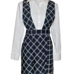 Venus Women's Black White One Piece Button Down Back Zip Twofer Dress Sz 6 Photo 0