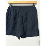 COMMENSE Black Textured Drawstring Waist Relaxed Fit Shorts Womens Size M Size M Photo 2
