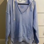 American Eagle  Beach Hoodie Blue Oversized Photo 0