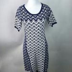 Charming Charlie  sweater fitted dress Size Small blue white Photo 2
