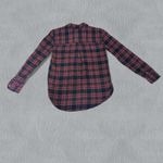 American Eagle Plaid Shirt Women XS Purple Pink Flannel Button Down Long Sleeve Photo 1
