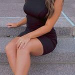 Macy's Black Dress With Lace Back  Photo 0