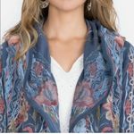 Johnny Was metallic thread Syelles Embroidered
Hoodie Jacket Indigo NWT RARE Photo 14