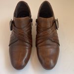 Born Nova Brown Burnished Leather Booties Straps Buckle Heel Western Women’s 7M Size 7 Photo 1