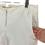 Cynthia Steffe Pants Women 8 White Linen Blend Pinstripe Flare Retro Y2K Coastal Photo 2