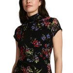 New Directions Black Multicolor Floral Lace Mockneck Top MP Whimsigoth Size undefined Photo 0