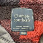 Simply Southern  Quilted Sherpa Fleece 1/4 Snap Henley Plaid Pullover Size S Photo 6