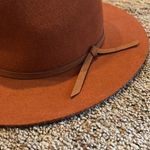 House of Harlow 1960 100% wool western fedora hat in caramel brown rust Photo 3