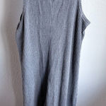 Thread and Supply Waffle Knit Ribbed Body Con Sleeveless Maxi Dress Women's L Gray Size L Photo 0