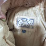 Steve Madden  Long Puffer Coat Large Golden Tan Fur Hood Winter Photo 4