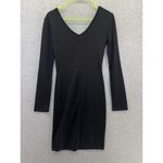 Tea N Rose  Women's Dress Fitted Long Sleeve Beaded V Neck Black Size Small Photo 1
