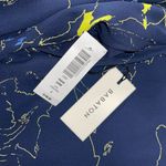 Babaton Aritzia Macon Navy Neon Abstract Crepe Wrap Jacket Photo 15