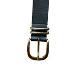 White House | Black Market Black and gold tone leather belt medium Photo 1