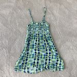 Aerie Blue and Green  Sun Dress with Keyhole Photo 2