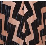 Dolan Antropologie L Brown Silk Black Velvet Chevron Open Top Jacket Sleeveless Size L Photo 6