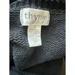 Vintage Thyme Santa Wreath Embroidered Button Christmas Sweater Size Medium Black Photo 7